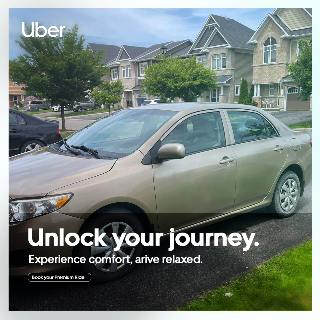 Uber social media ad — Unlock your journey